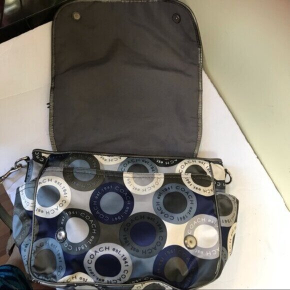 Coach Alexandr Snaphead Satin Leather Messenger Diaper Crossbody Laptop Bag Baby - Picture 12 of 16